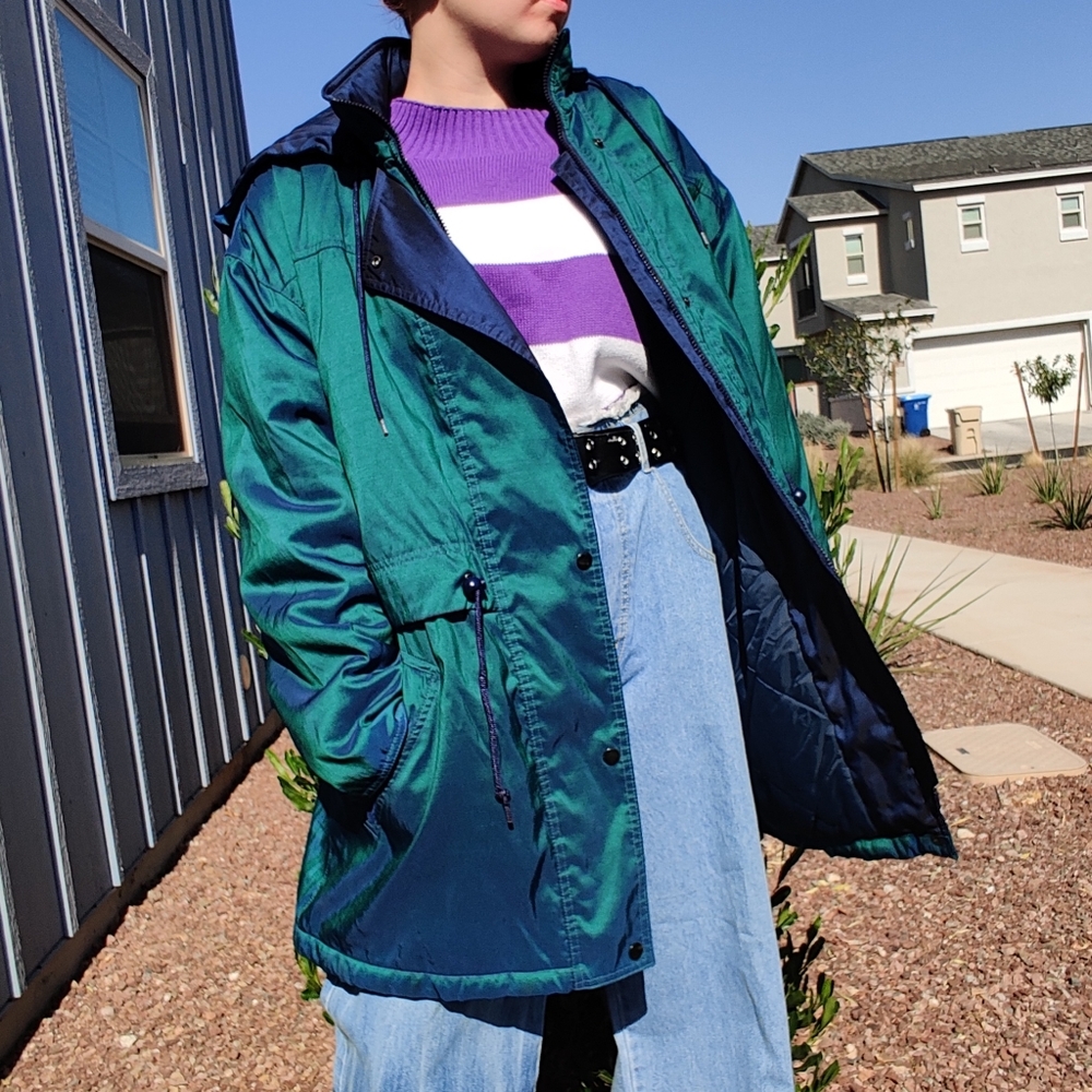 80s iridescent coat